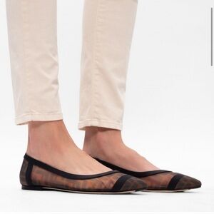 Fendi Black and Brown Women's Flats